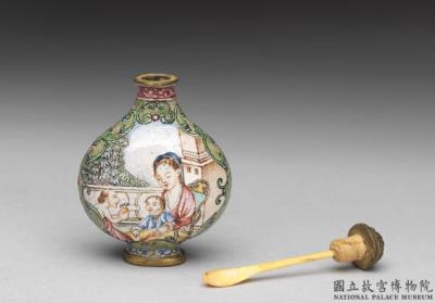 图片[2]-Copper-body painted enamel snuff bottle with a western mother-and-child design, Qing dynasty, Qianlong reign (1736-1795)-China Archive